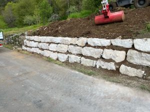 Mise en place de l'enrochement